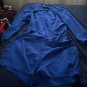 Blue blazer and shorts set